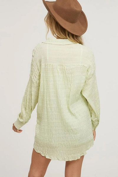 Textured Tunic Button Down