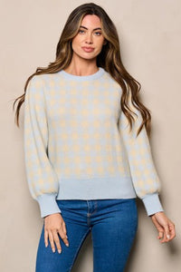 Contrast Checker Sweater