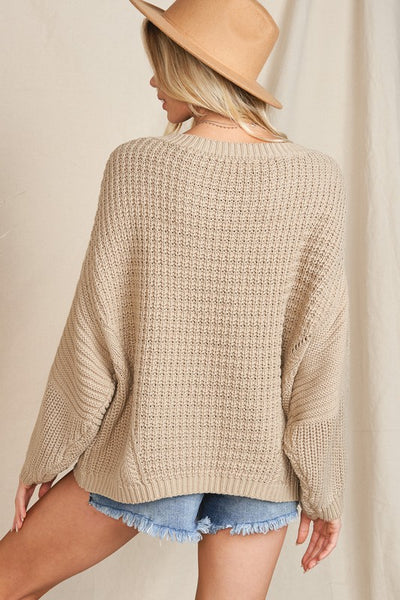 Oversized Pearl Knit Sweater